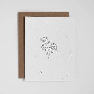 Floral 2 - Floral - Plantable Greeting Card