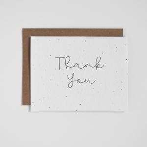 Thank You - Cursive - Plantable Greeting Card -